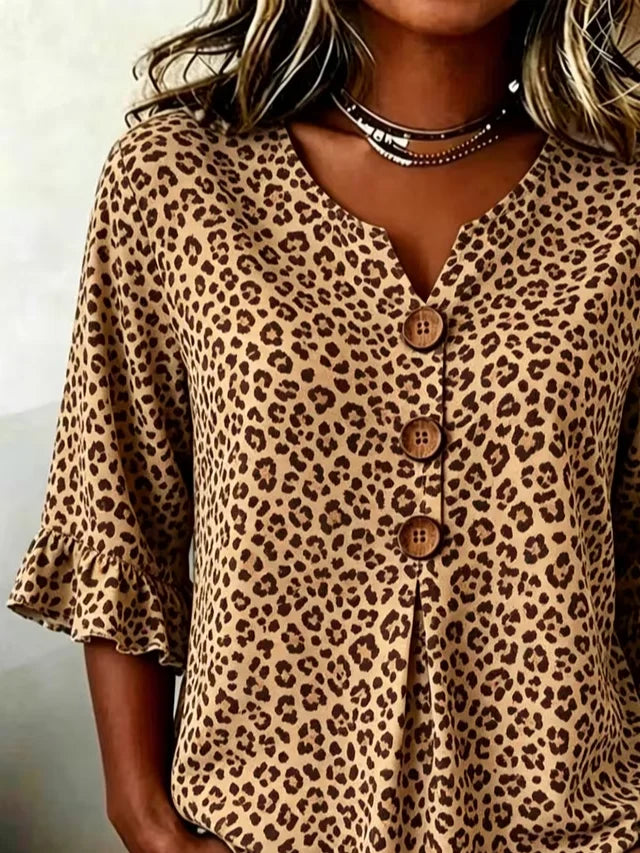 Margot Leopard Print Blouse Multi 3