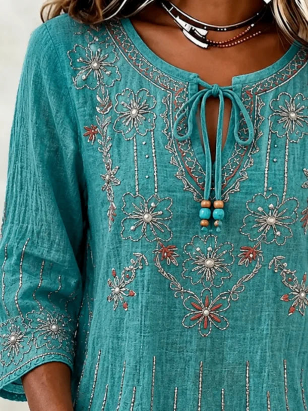 Rosalie Floral Blouse Green 3