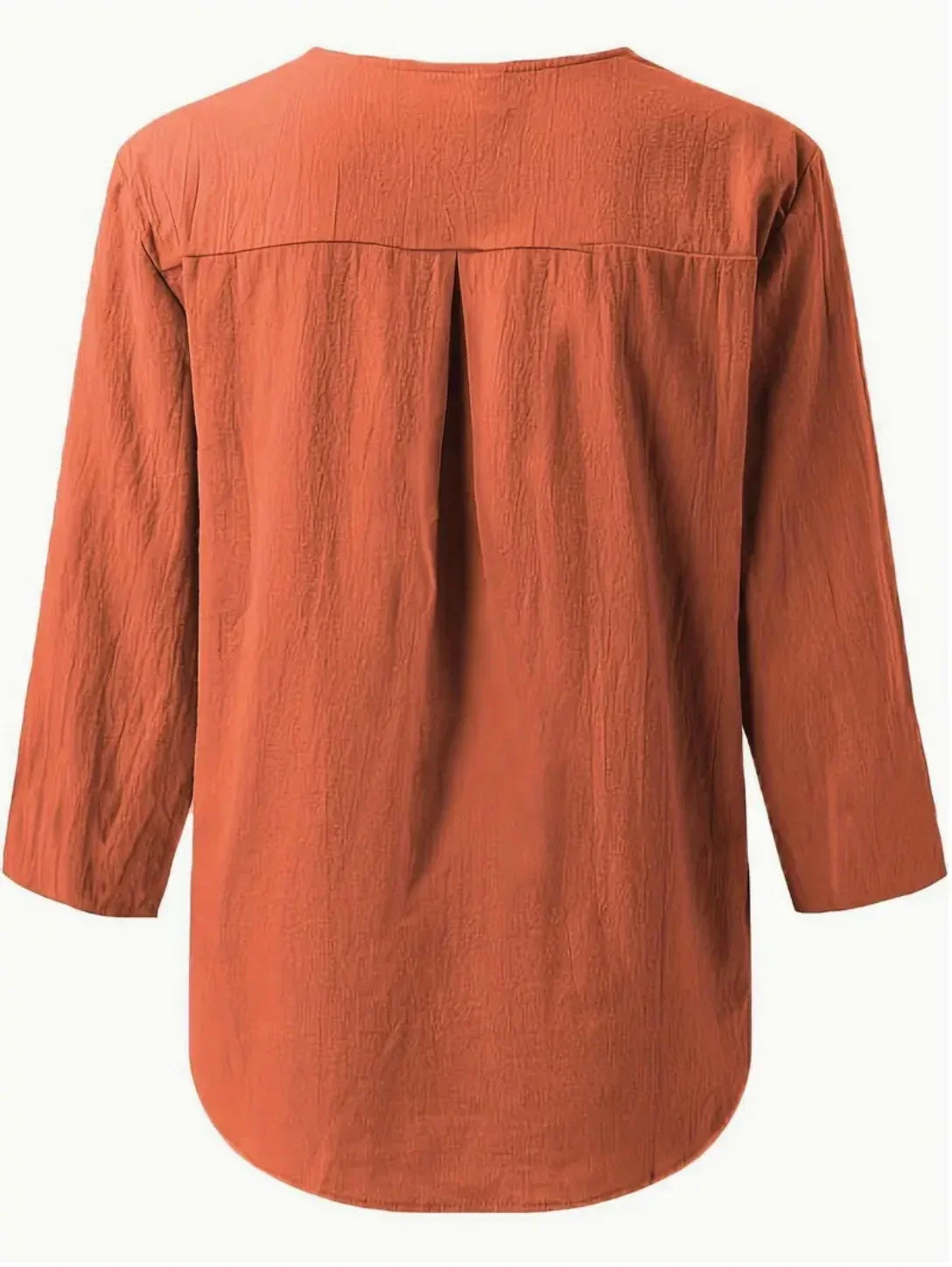 Rosalie Button-Front Shirt Dress Orange Red 2