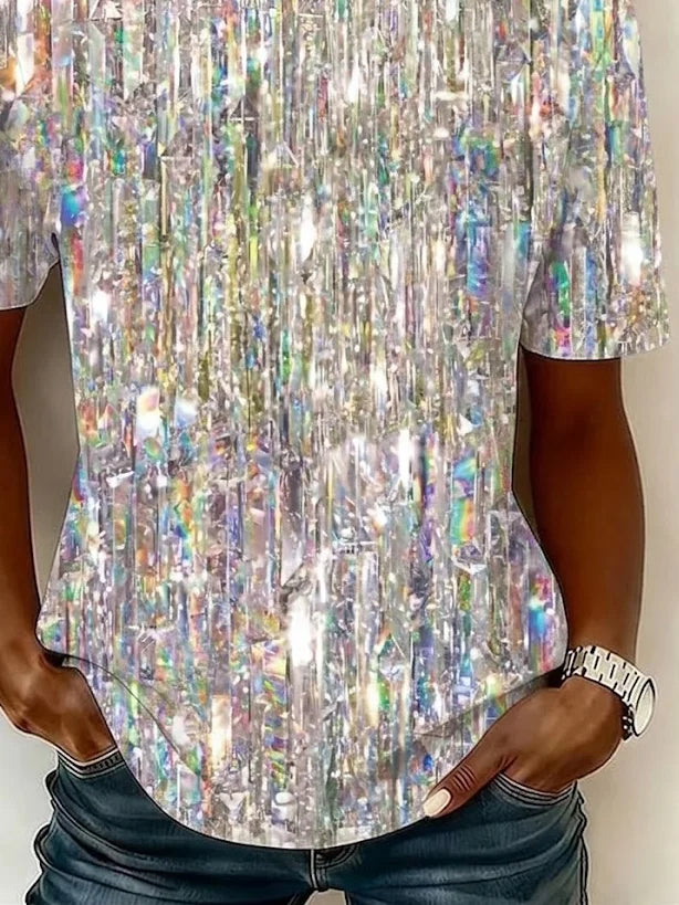 Margot Iridescent Graphic Tee shirt 2