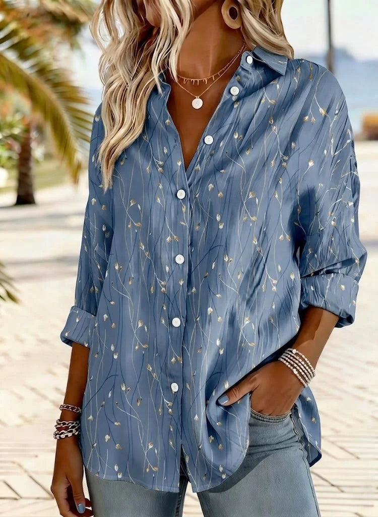 Margot Linen Shirt Dress Blue 1