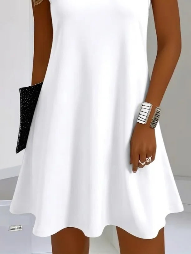 Margot A-Line Midi Dress White 3