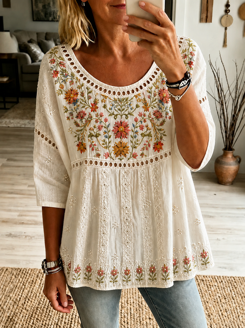 Isabelle Floral Loose Blouse Floral 1