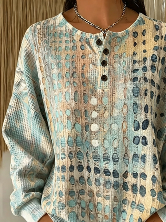 Margot Waffle Knit Sweatshirt Multi 3