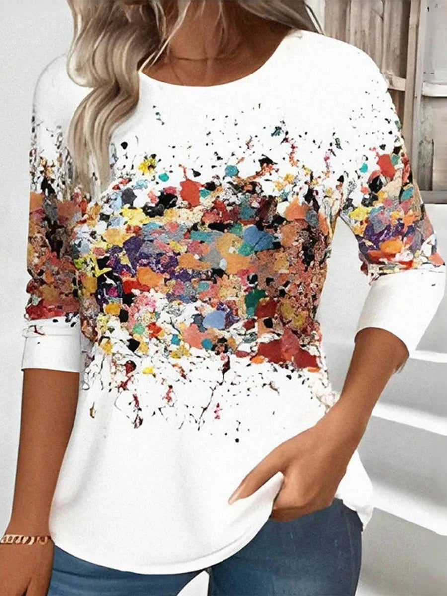 Zora Printed Long-Sleeve Dress Shirt 1