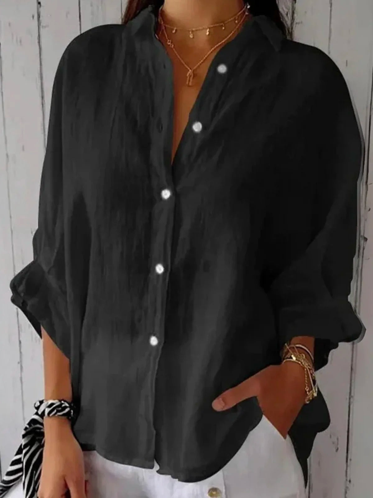 Leonie Cotton Shirt Dress Blue 2