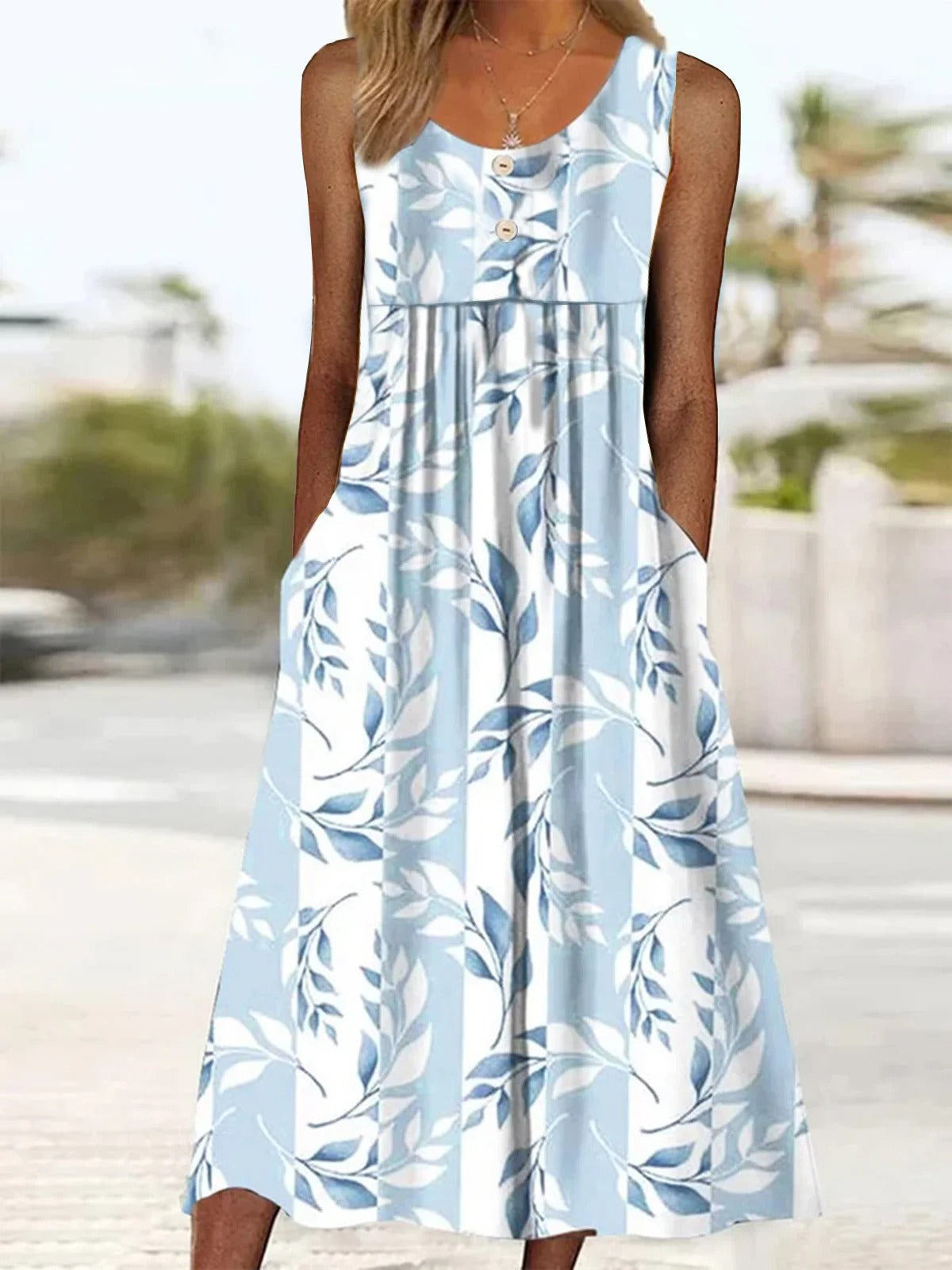 Hana Half-Sleeve Floral Midi Dress Floral 3
