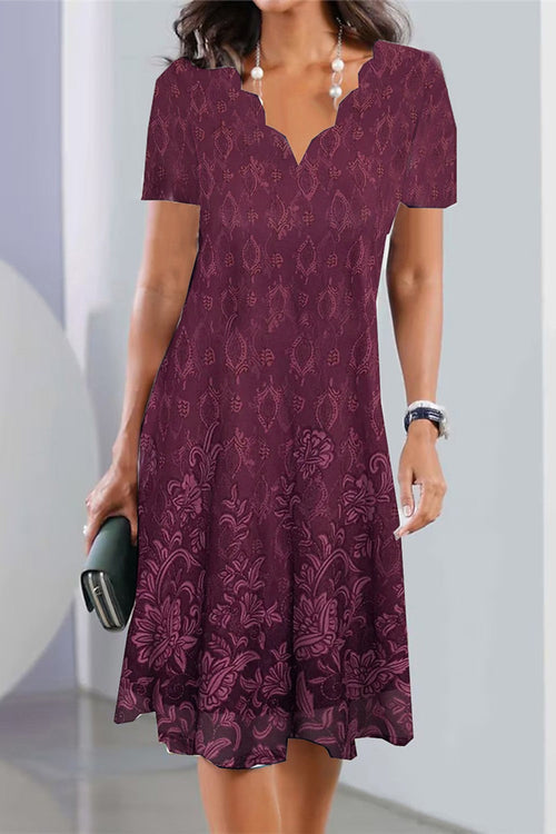 Vera Floral Midi Dress Fuchsia 1