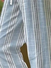 Renata Linen Straight Pants Blue 2