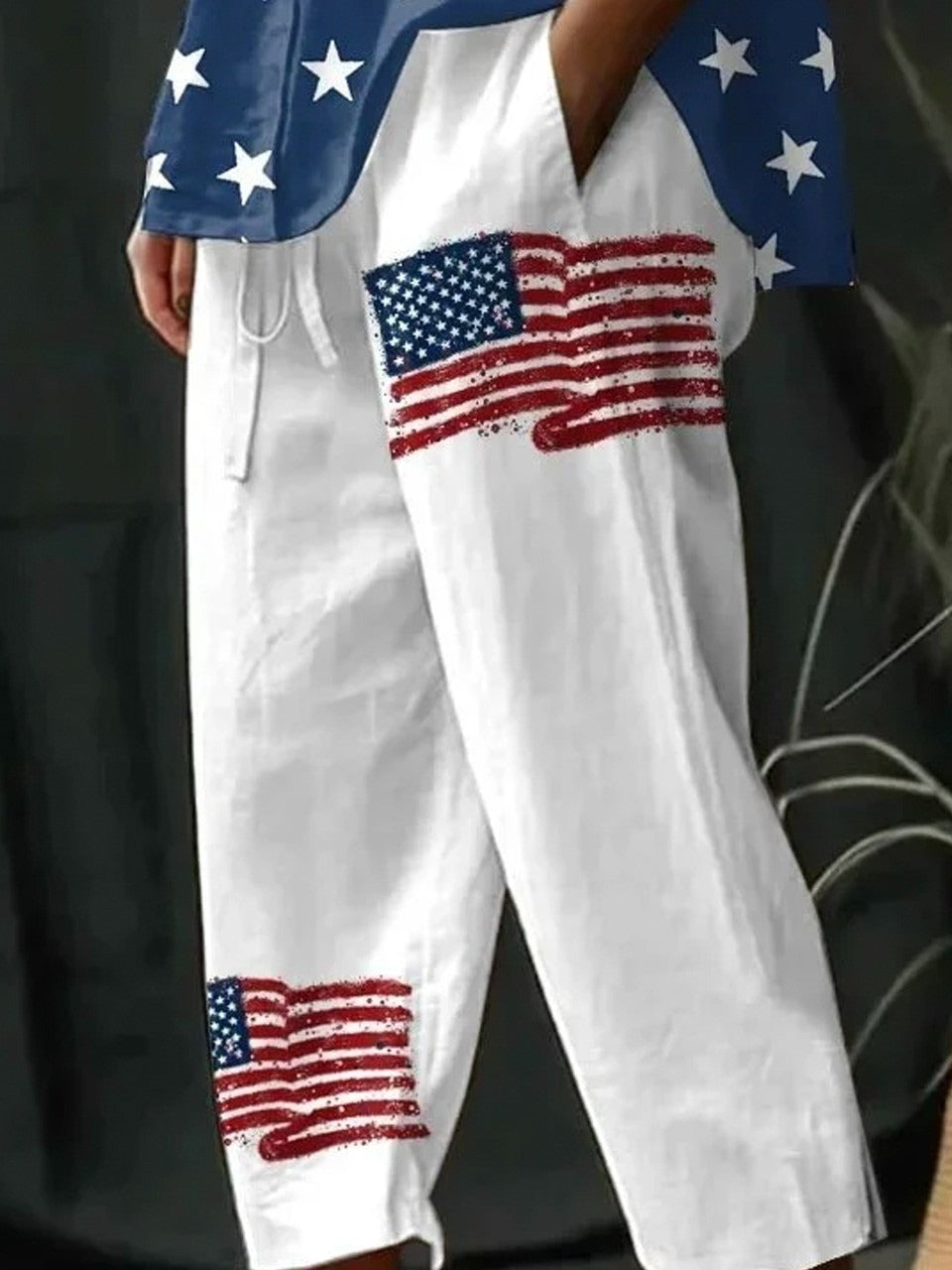 Madison Linen Cargo Pants White 2
