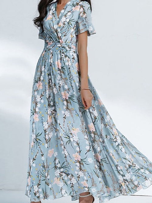 Violet Floral Midi Dress Floral 1
