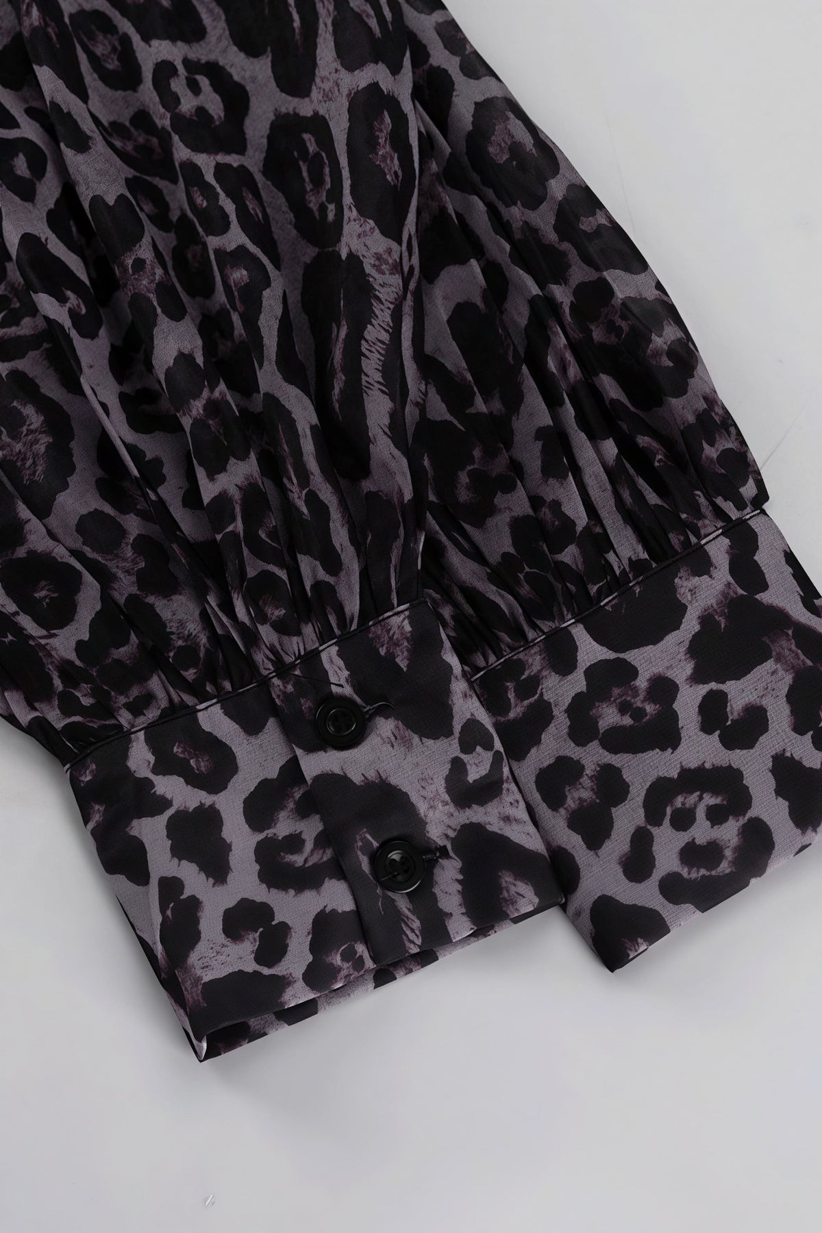 Margot Leopard Chiffon Mini Dress Black 6