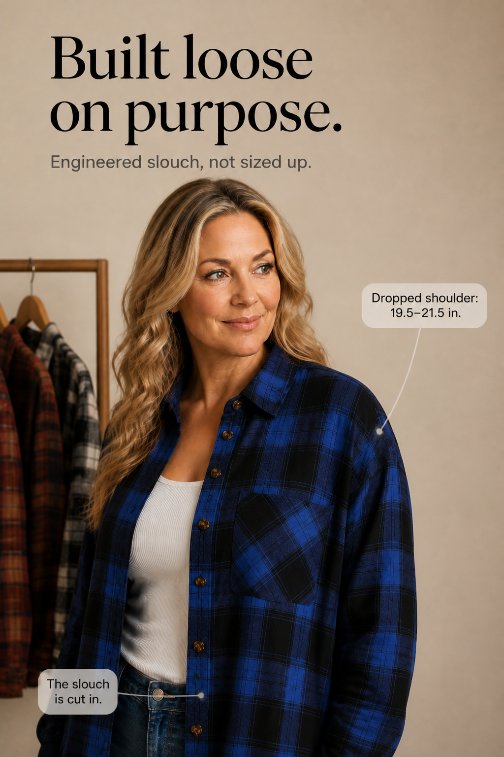 Edith Buffalo Plaid Shacket Blue-Black Plaid 6