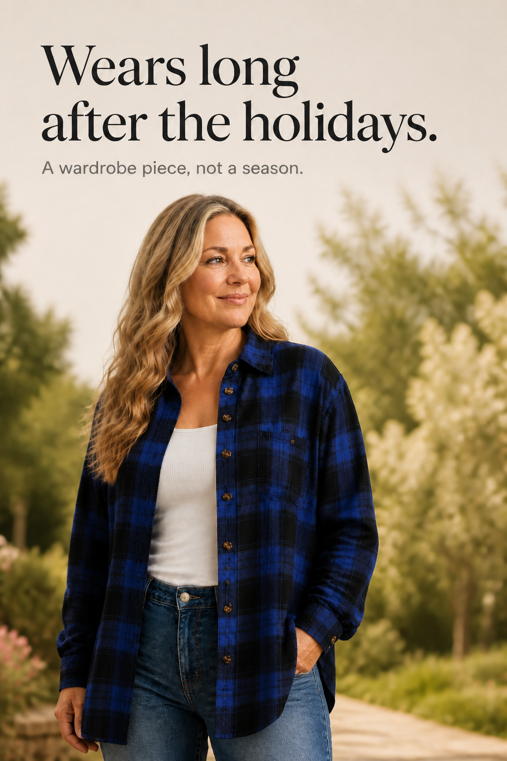 Edith Buffalo Plaid Shacket White-Black Plaid 8