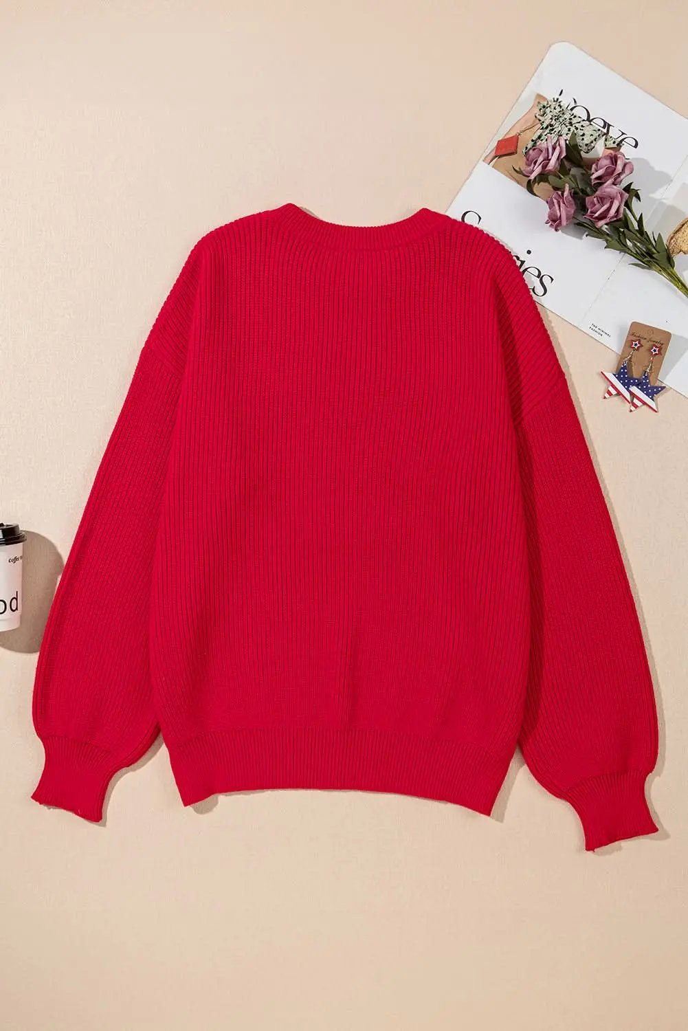 Margot Tinsel Sweater Burgundy 2