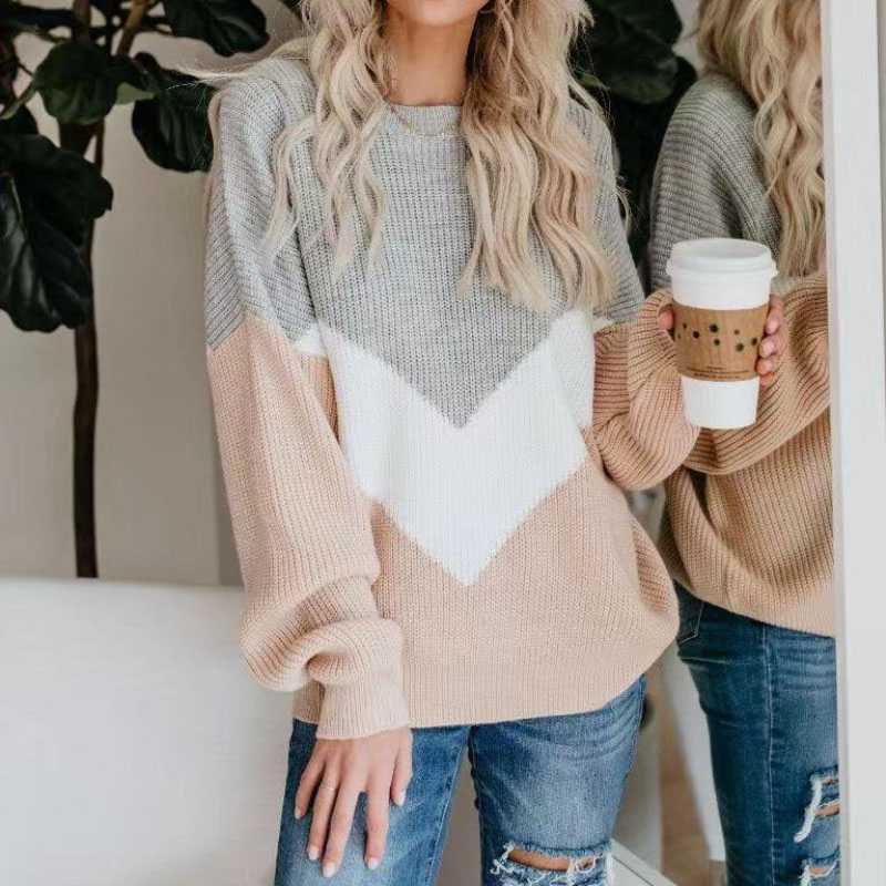 Margot Oversized Sweater in Beige Red 7