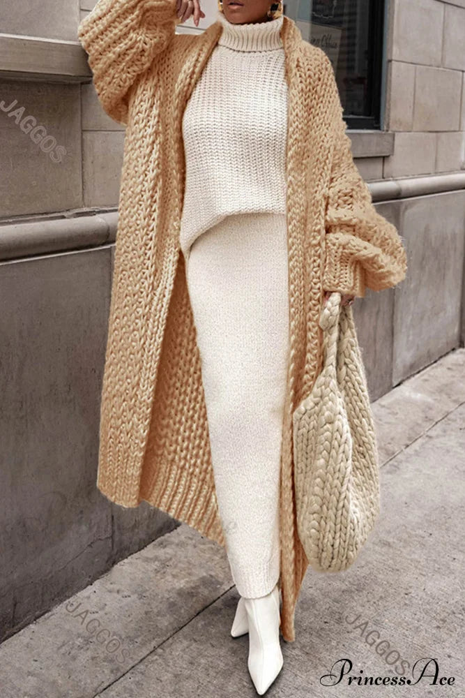 Margot Chunky Knit Cardigan Yellow 5