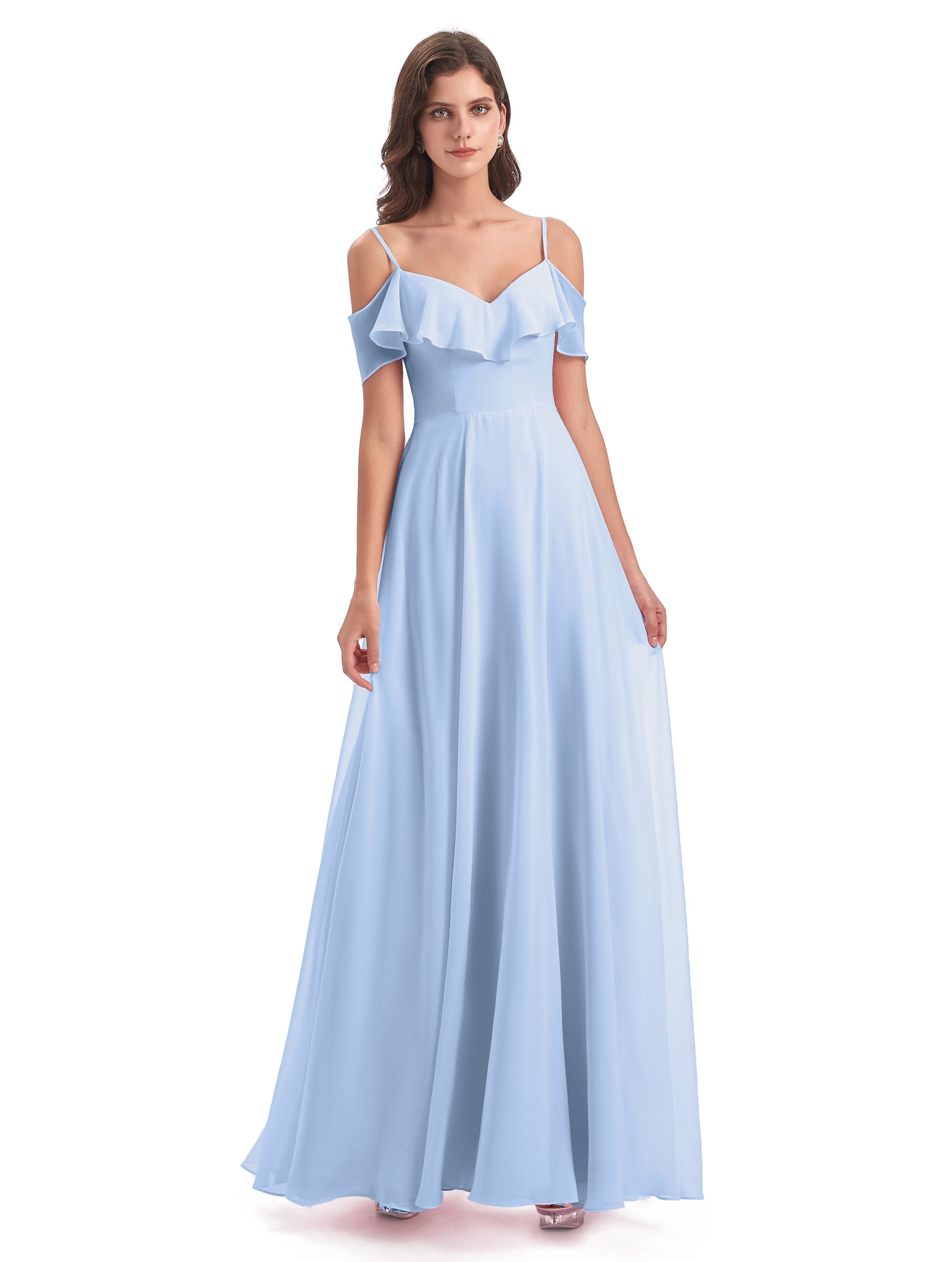 Miya Ruffle A-Line Wedding Dress Lemon 1