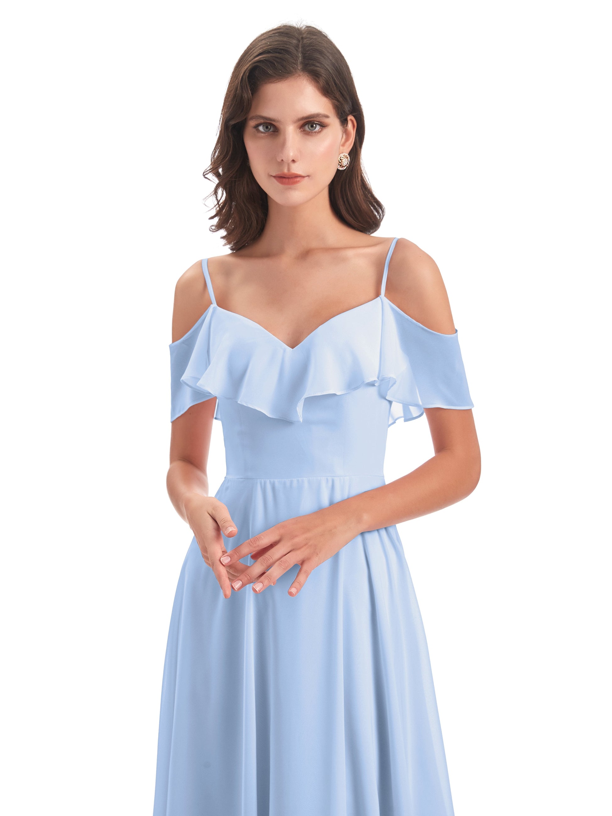 Miya Ruffle A-Line Wedding Dress Dusty_Sage 3