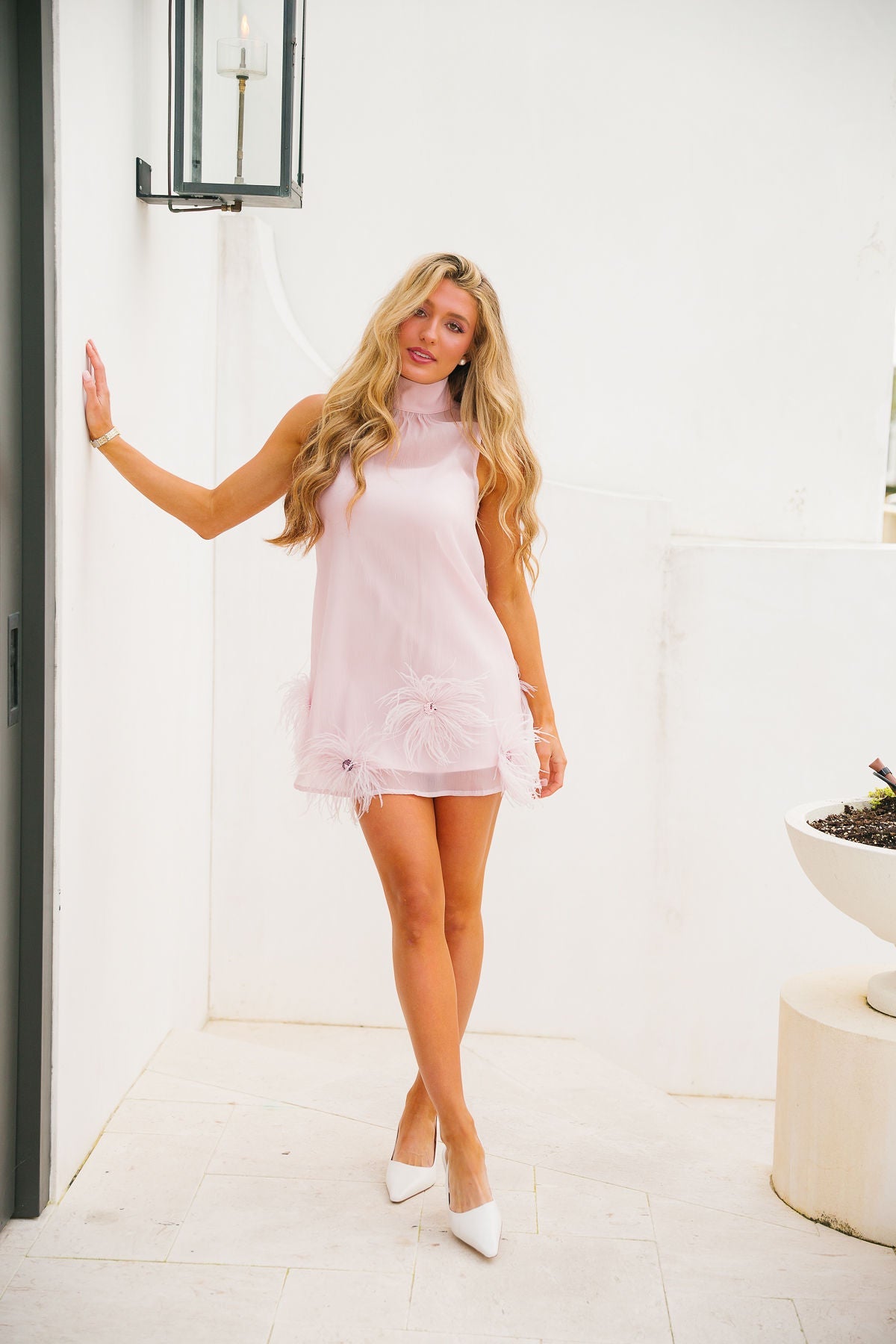 Emmy Satin Slip Dress in Black Pink 1