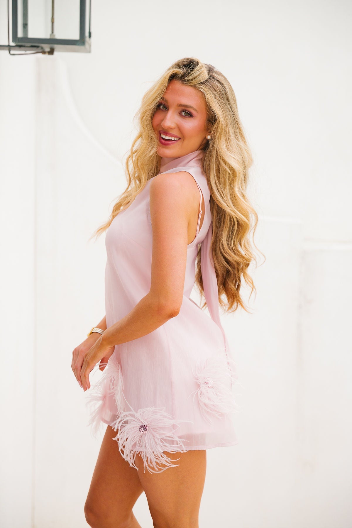 Emmy Satin Slip Dress in Black Pink 2