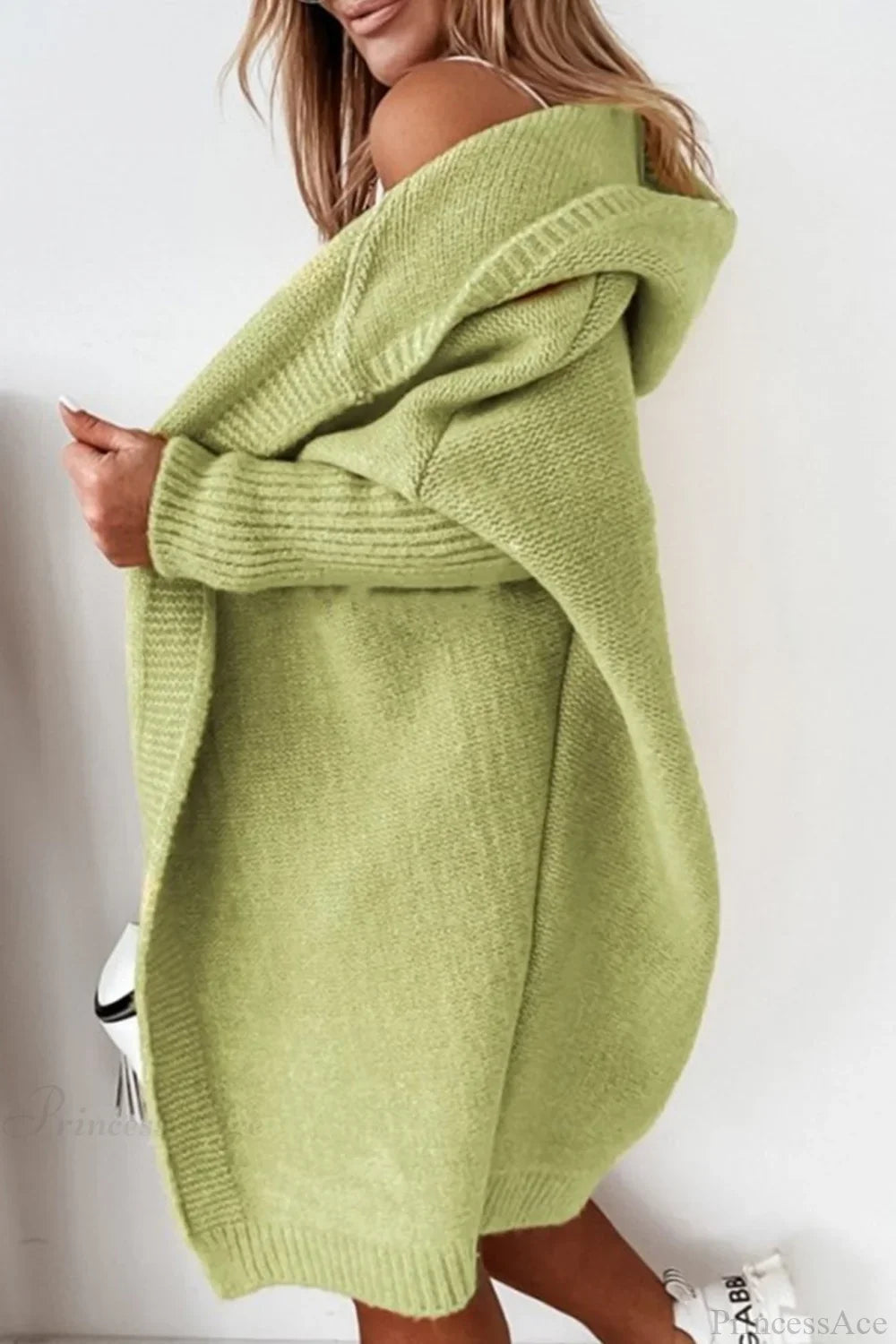 Margot Color-Block Knit Cardigan Mint Green 1