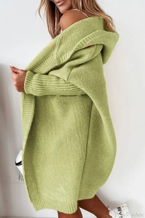 Margot Color-Block Knit Cardigan Apple Green 1