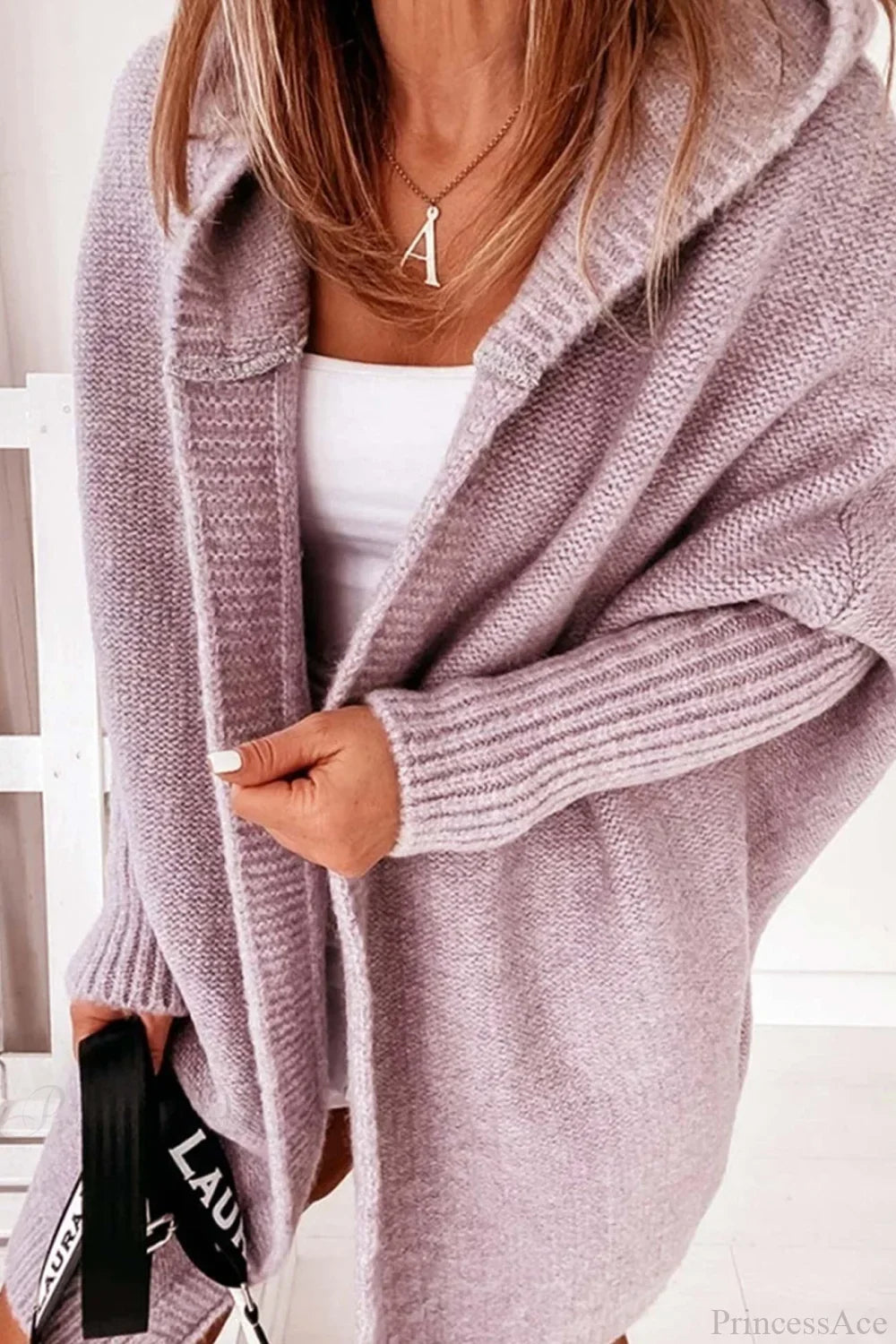 Margot Color-Block Knit Cardigan Rose 8
