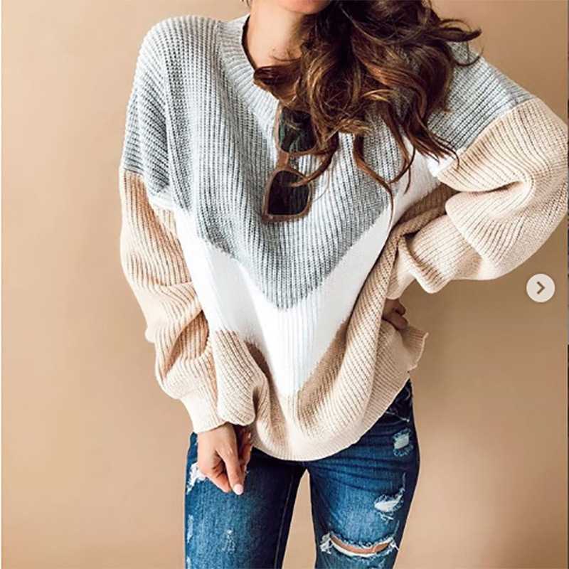 Margot Oversized Sweater in Beige Red 5