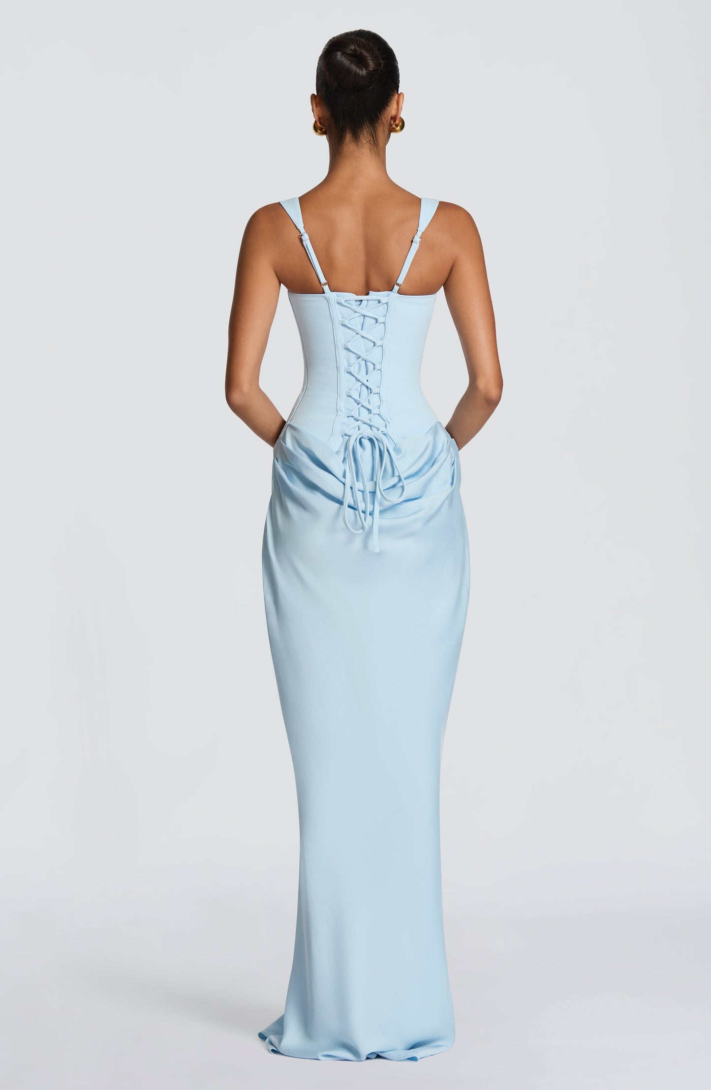 Cornelia Burgundy Maxi Dress Baby Blue 2