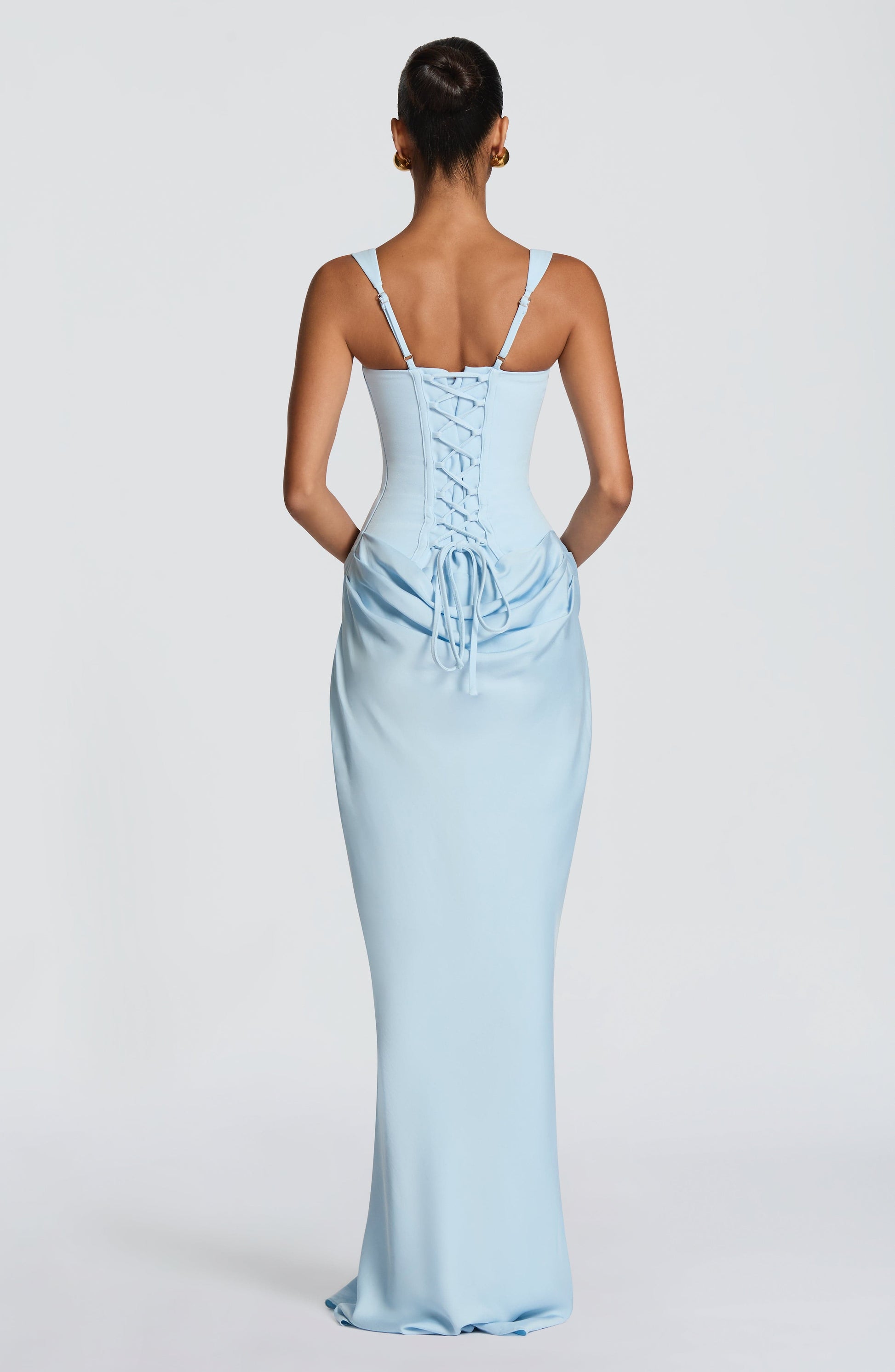 Cornelia Burgundy Maxi Dress Baby Blue 2