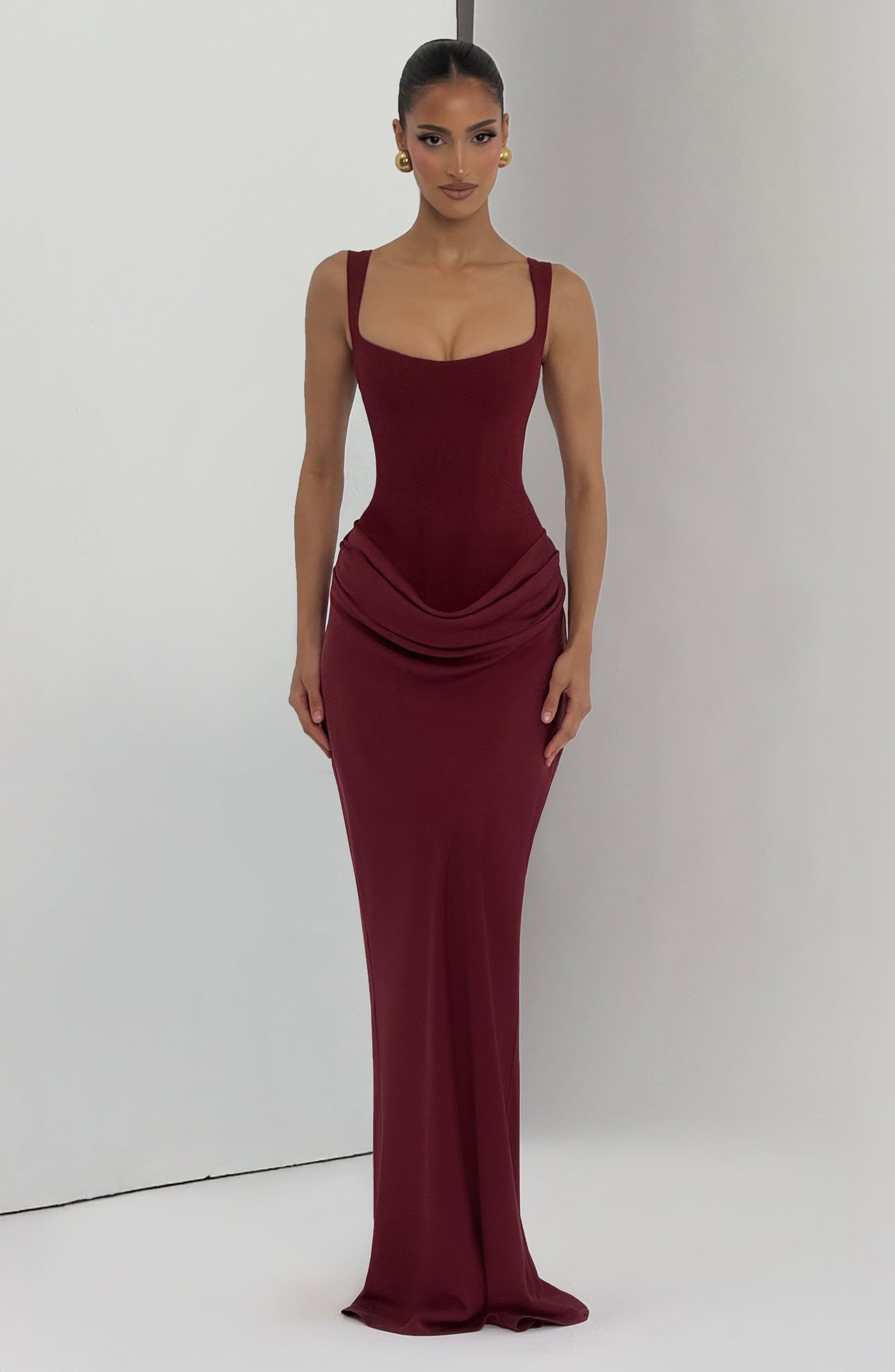 Cornelia Burgundy Maxi Dress Burgundy 7