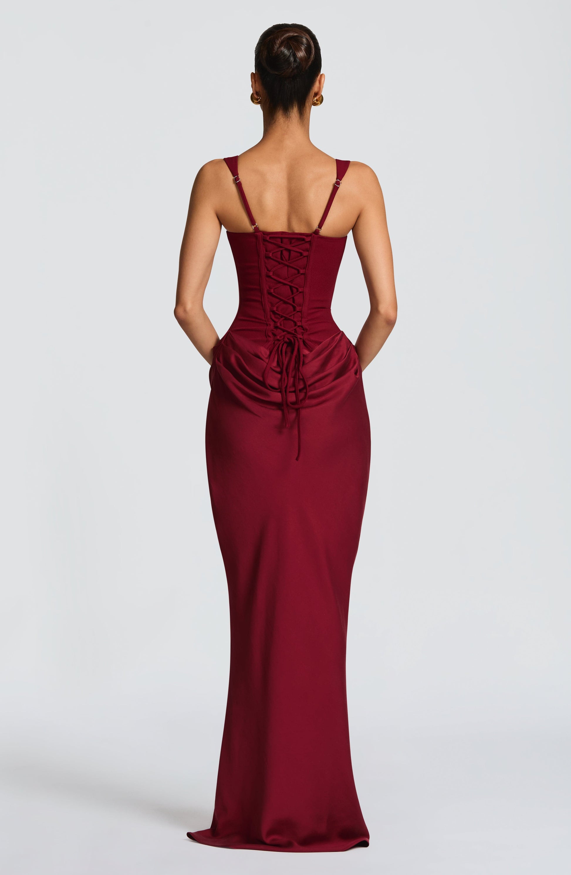 Cornelia Burgundy Maxi Dress Burgundy 3