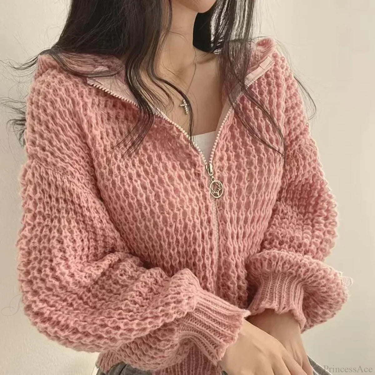 Margot Hollow-Out Knit Cardigan White 3