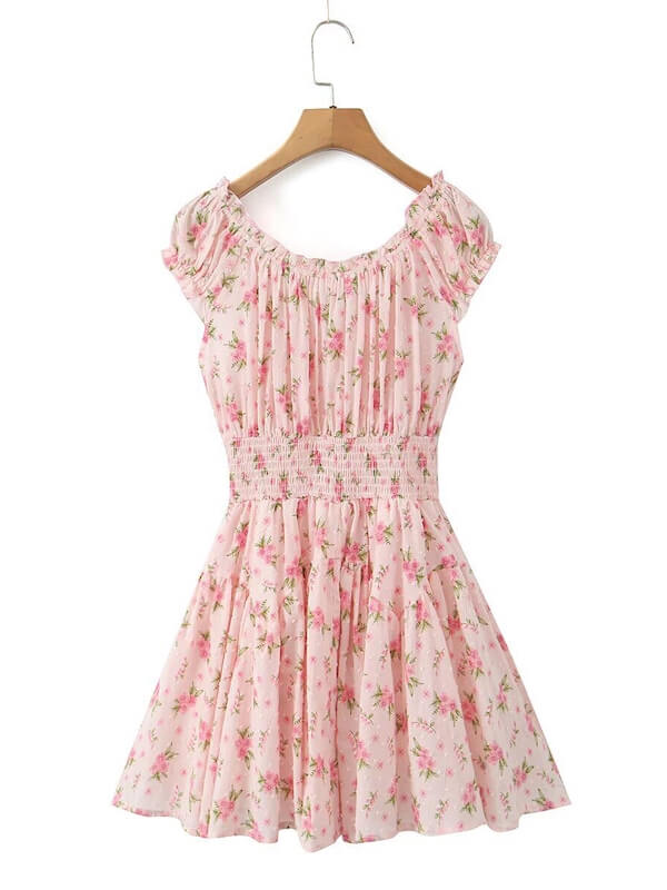 Domino Floral Midi Dress Pink Floral 8