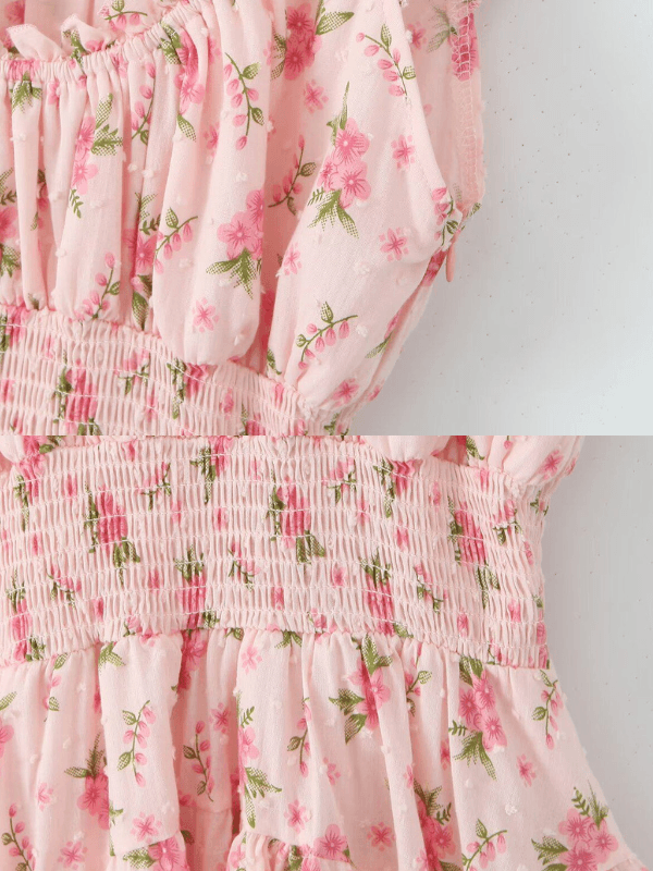 Domino Floral Midi Dress Pink Floral 7