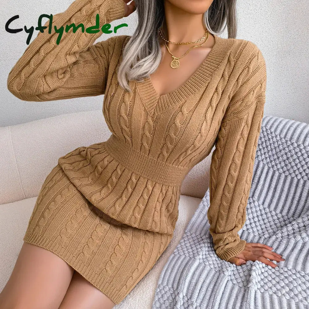 Isabelle Knit Midi Dress Khaki 2