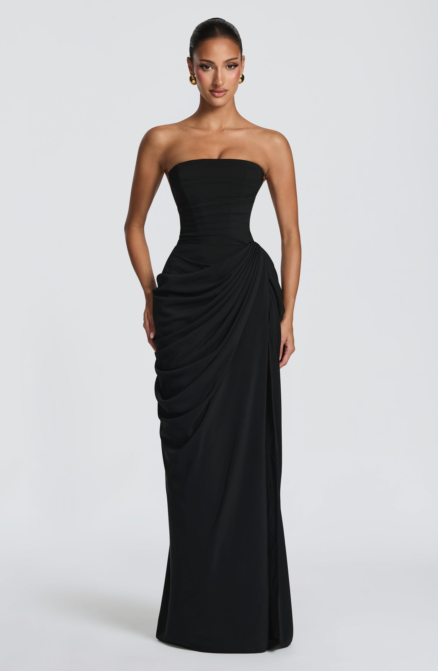 Cyra Black Maxi Dress Black 7