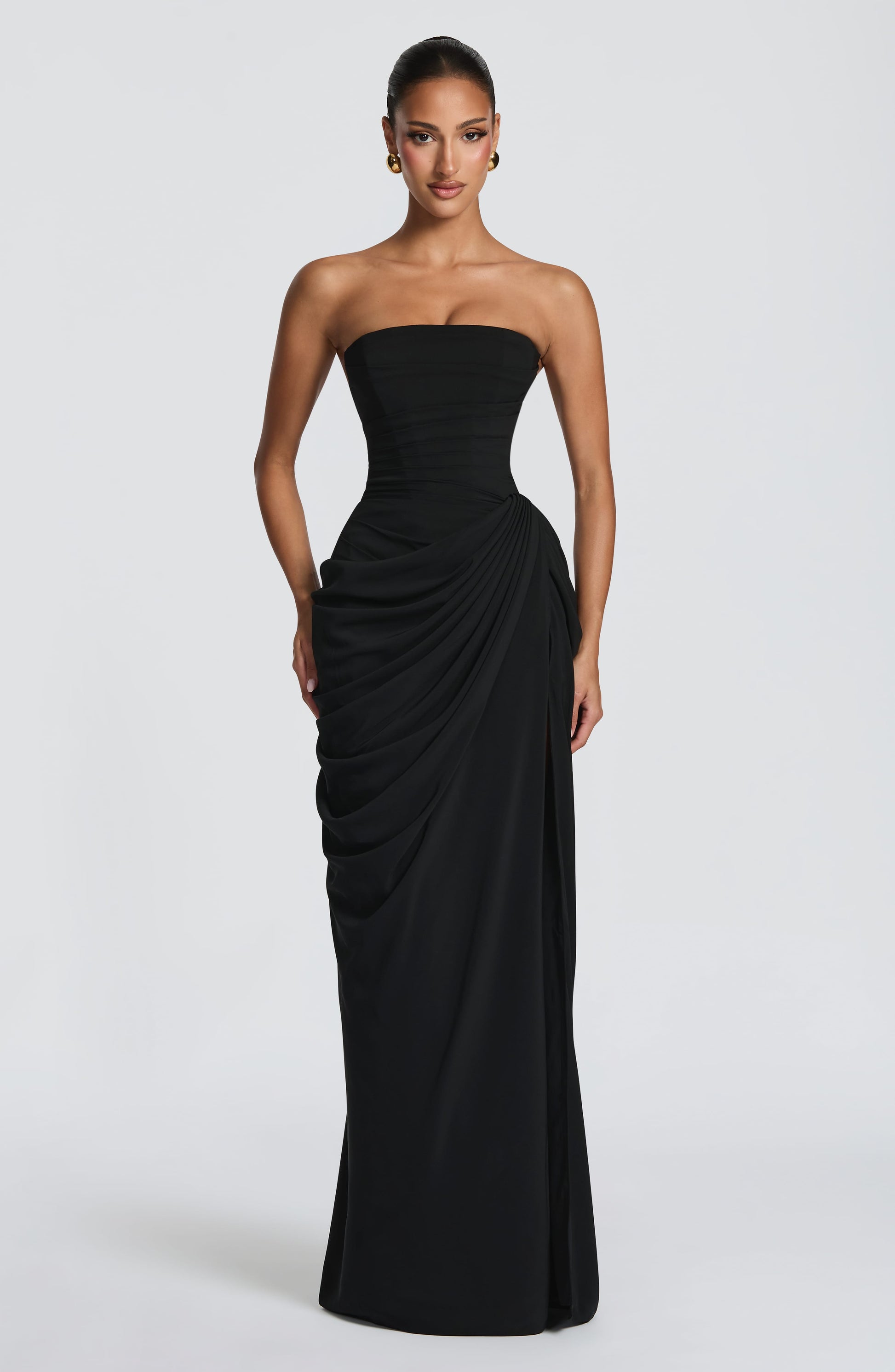 Cyra Black Maxi Dress Black 7