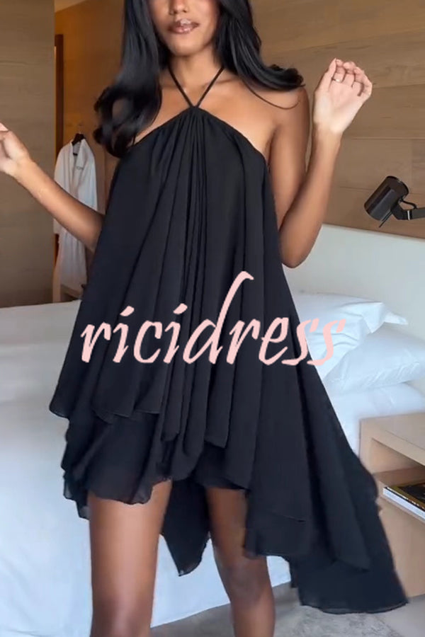 Margot Chiffon Halter Dress Pink 3