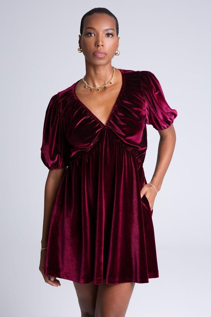 Margot Velvet Mini Dress Multi 1