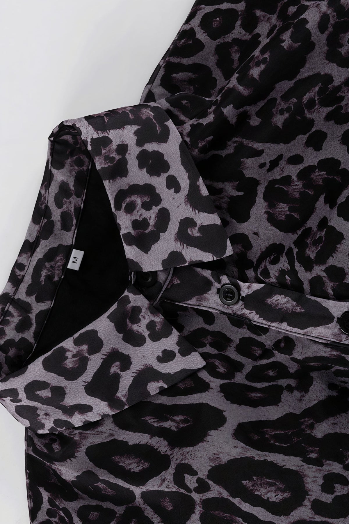 Margot Leopard Chiffon Mini Dress Black 5