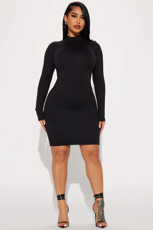 Krissy Satin Mini Dress Black 1