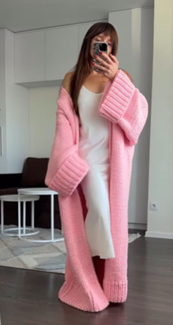 Arabella Long Cardigan in Wool Knit Multi 1