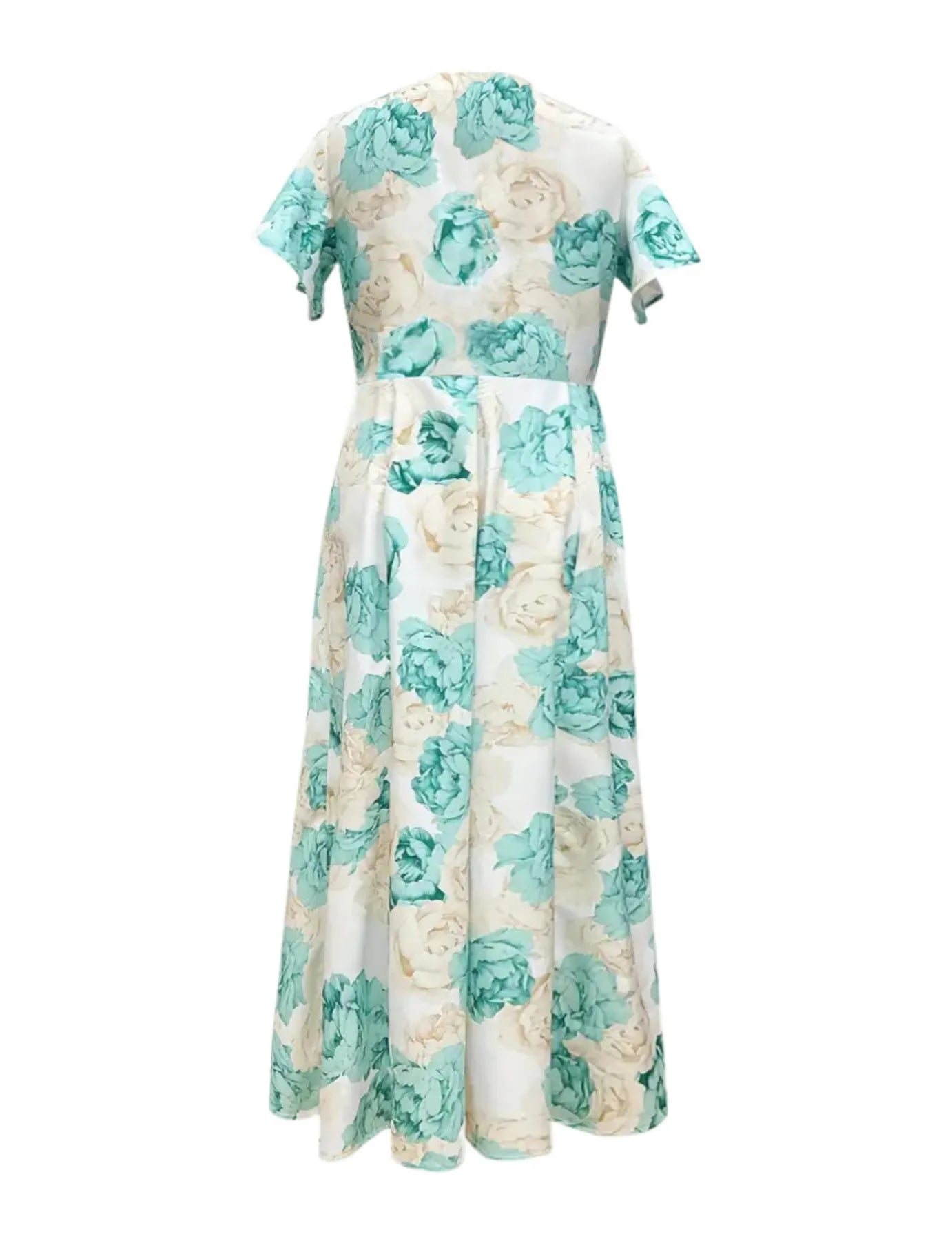 Violet Floral Maxi Dress with Flutter Sleeves Neck Maxi Dress with Flutter Sleeves 5
