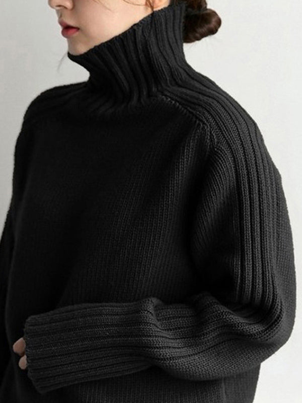 Ursula Turtleneck Sweater Dress in Deep Blue ARMY GREEN 6
