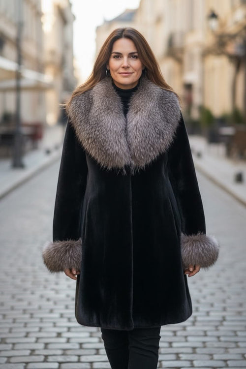 Zuki Sheared Fur Coat Multi 1
