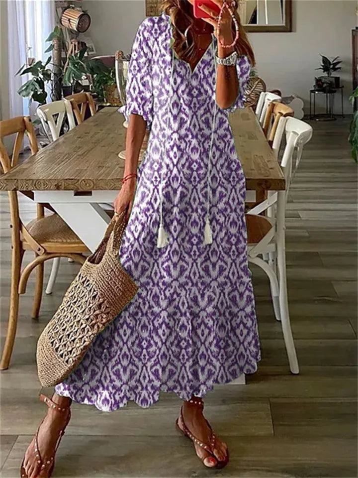 Eloise Linen Maxi Dress Sommerkleid 2
