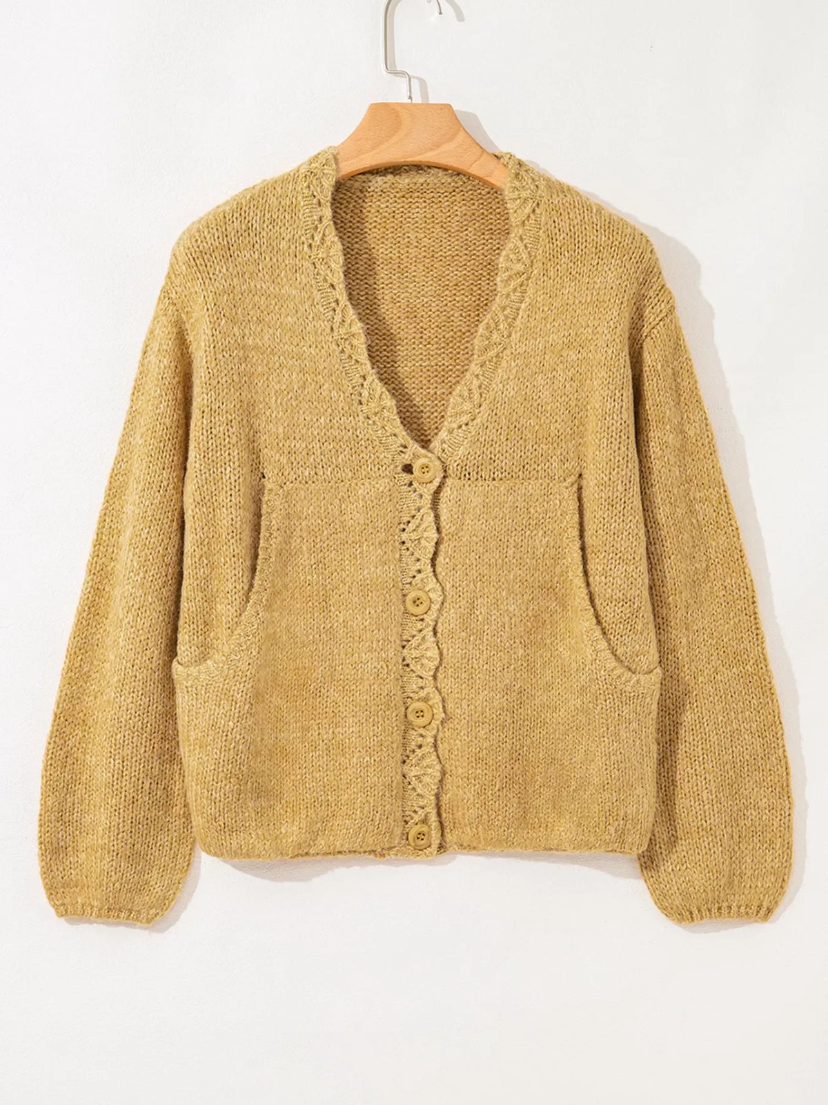 Ophelia Scallop Cardigan Camel 6