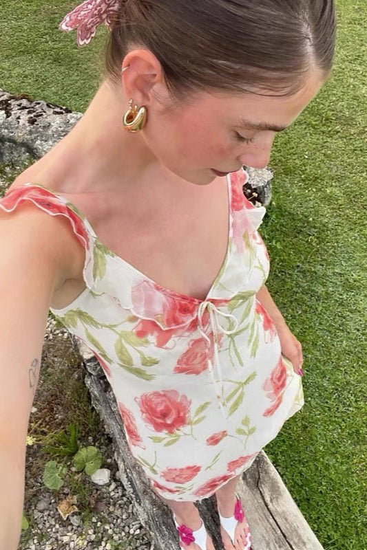 Margot Floral Cami Dress Light Apricot 7
